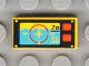 Lego Used - Tile 1 x 2 with Underwater Periscope View with Crosshairs '20' '40' and Red B~ [Yellow]
