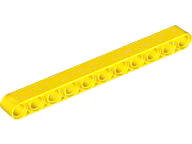 Lego (U) ~ Technic Liftarm Thick 1 x 11 ~ [Yellow]