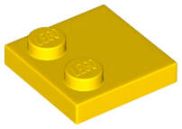 Lego (N) ~ Tile Modified 2 x 2 with Studs on Edge ~ [Yellow]