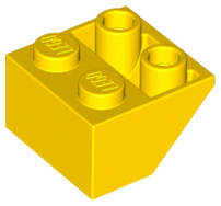 Lego (N) ~ Slope Inverted 45 2 x 2 with Flat Bottom Pin ~ [Yellow]