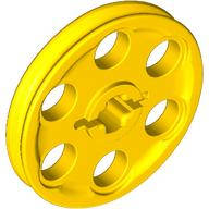 Lego Used - Technic Wedge Belt Wheel (Pulley)~ [Yellow]