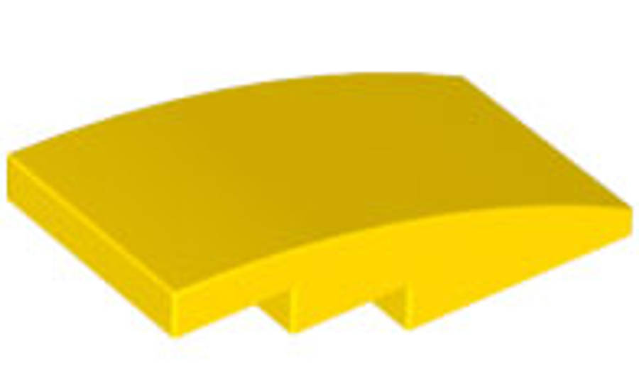 Lego (N) ~ Slope Curved 4 x 2 ~ [Yellow]
