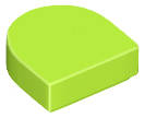 Lego (N) ~ Tile Round 1 x 1 Half Circle Extended ~ [Lime]