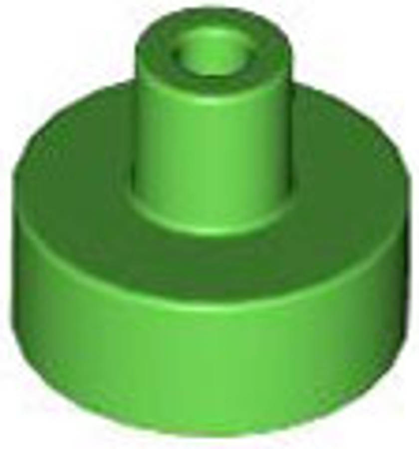 Lego (N) ~ Tile Round 1 x 1 with Bar and Small Pin Hole ~ [Bright Green]