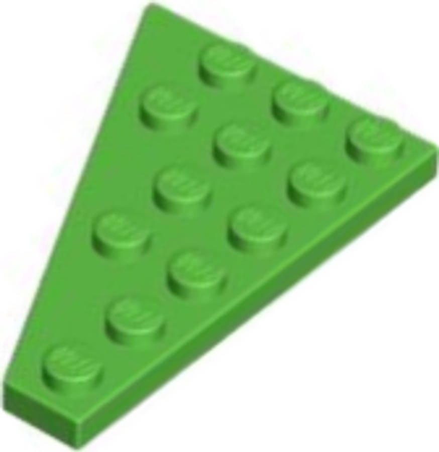 Lego (N) ~ Wedge Plate 6 x 4 Right ~ [Bright Green]