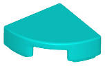 Lego (N) ~ Tile Round 1 x 1 Quarter ~ [Dark Turquoise]