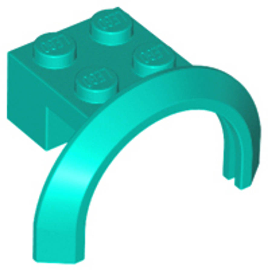 Lego (N) ~ Vehicle Mudguard 4 x 2 1/2 x 1 2/3 with Arch Round ~ [Dark Turquoise]