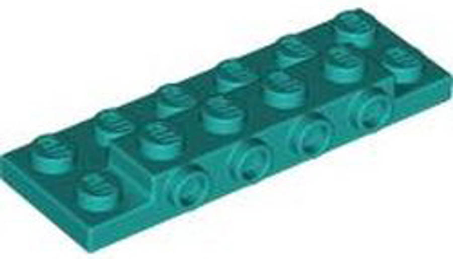 Lego (U) ~ Plate Modified 2 x 6 x 2/3 with 4 Studs on Side ~ [Dark Turquoise]