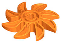 Lego (U) ~ Propeller 8 Blade 5 Diameter ~ [Orange]