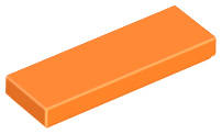 Lego (N) ~ Tile 1 x 3 ~ [Orange]