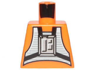 Lego (U) ~ Torso SW Rebel Pilot Pattern ~ [Orange]