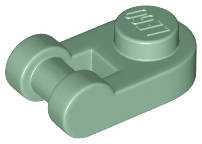Lego (N) ~ Plate Round 1 x 1 with Bar Handle ~ [Sand Green]