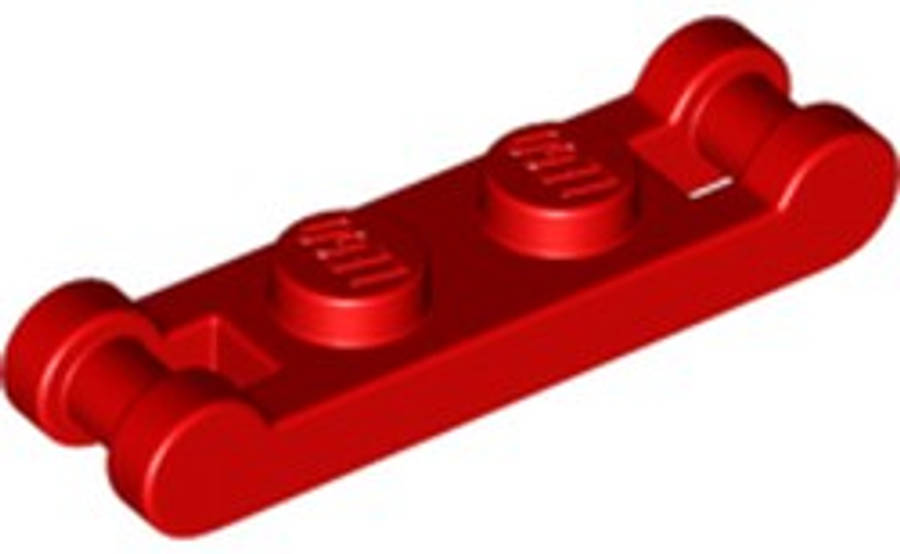 Lego (N) ~ Plate Modified 1 x 2 with Bar Handles on Ends ~ [Red]