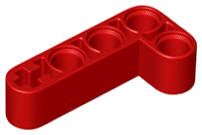 Lego (N) ~ Technic Liftarm Modified Bent Thick L-Shape 2 x 4 ~ [Red]