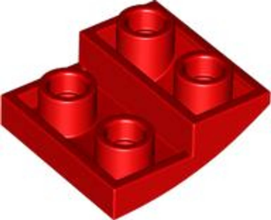 Lego (N) ~ Slope Curved Inverted 2 x 2 x 2/3 ~ [Red]