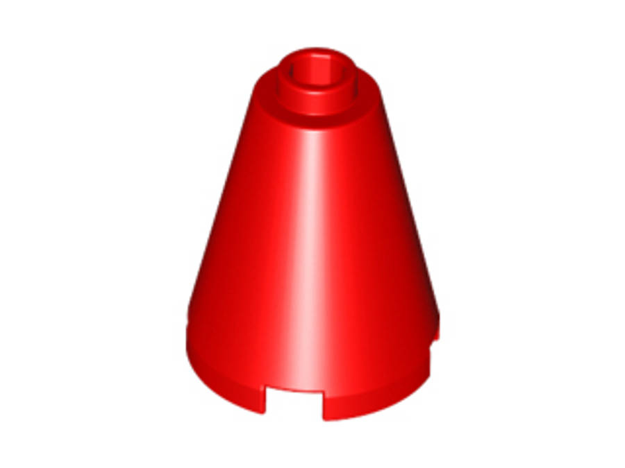 Lego (N) ~ Cone 2 x 2 x 2 - Open Stud ~ [Red]