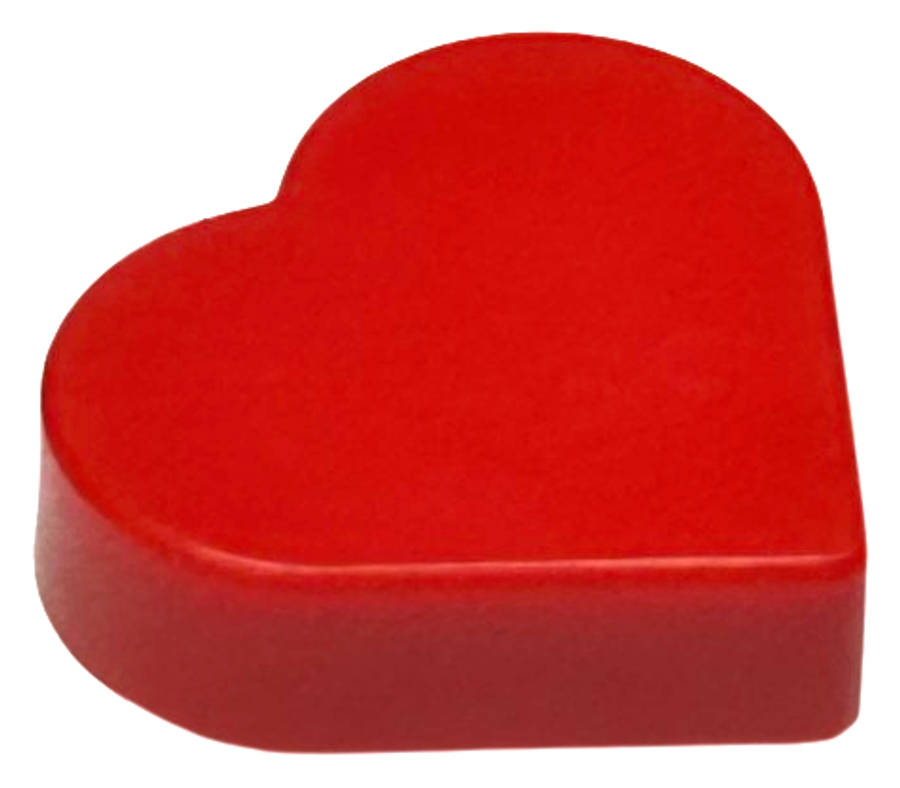 Lego (N) ~ Tile Round 1 x 1 Heart ~ [Red]