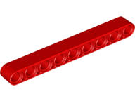 Lego (U) ~ Technic Liftarm Thick 1 x 9 ~ [Red]