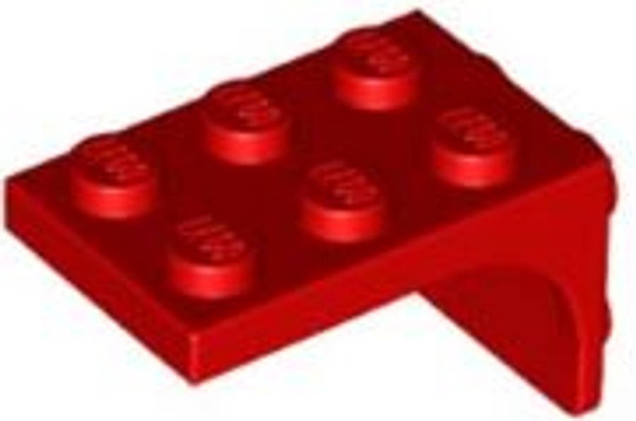 Lego (U) ~ Bracket 3 x 2 - 2 x 2 ~ [Red]