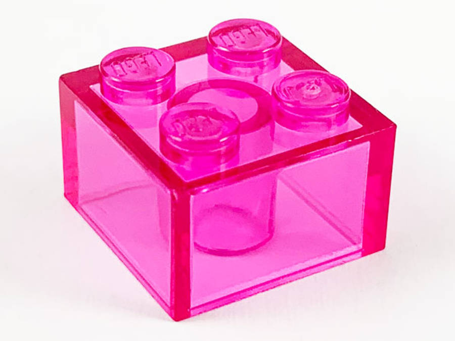 Lego (N) ~ Brick 2 x 2 ~ [Trans-Dark Pink]