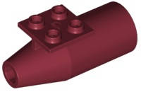 Lego (U) ~ Engine Smooth Large 2 x 2 Thin Top Plate ~ [Dark Red]