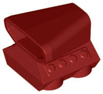 Lego (U) ~ Vehicle Air Scoop Engine Top 2 x 2 ~ [Dark Red]