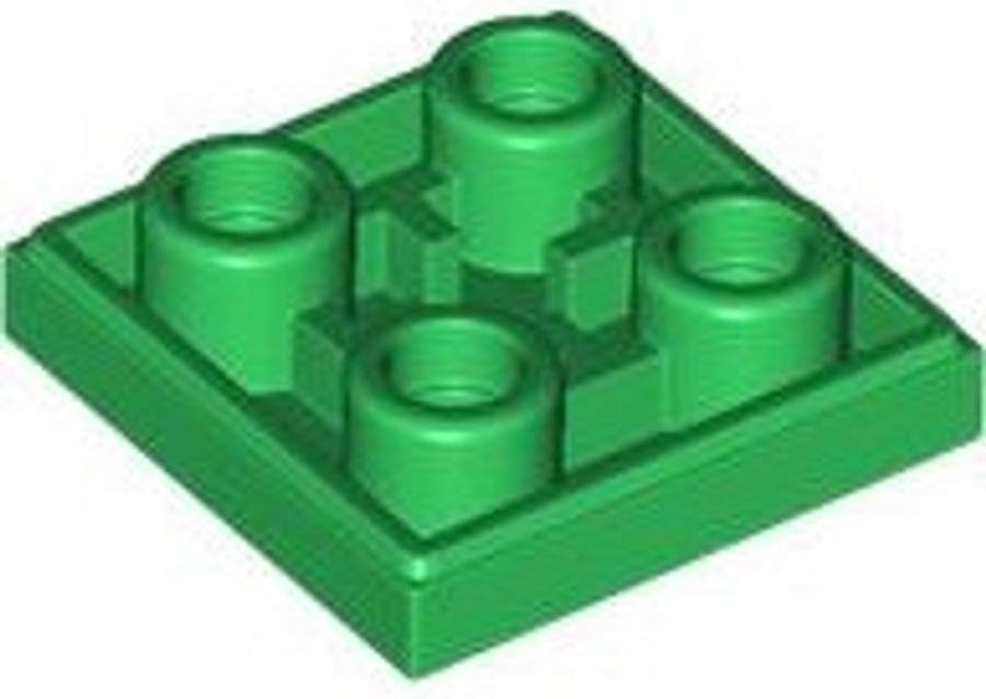 Lego (N) ~ Tile Modified 2 x 2 Inverted ~ [Green]