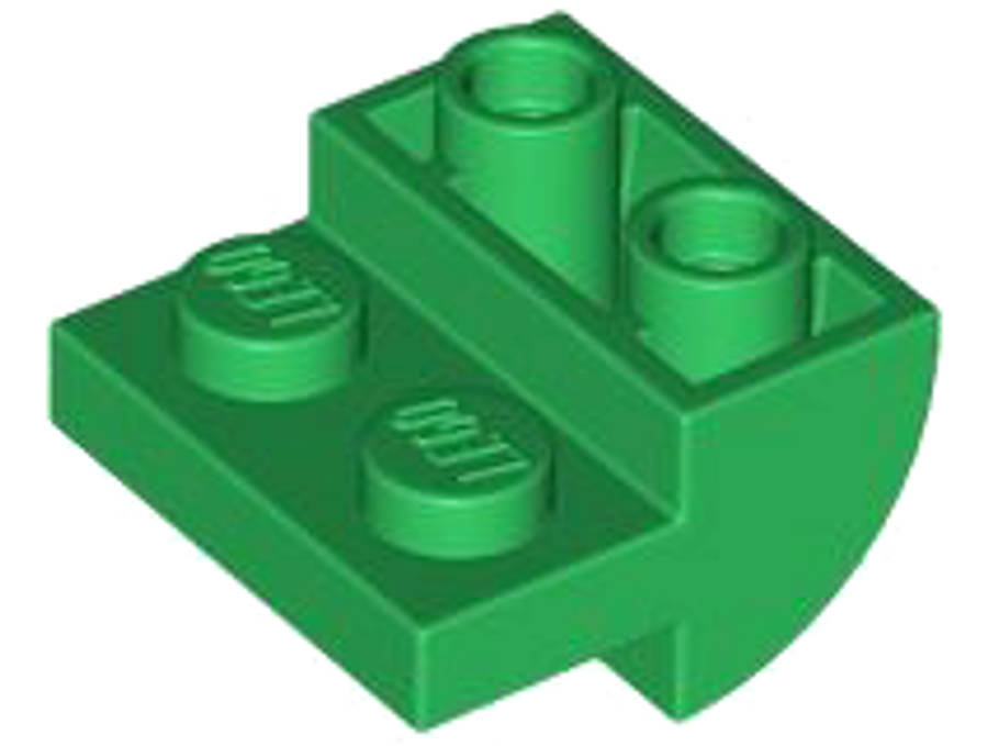 Lego (N) ~ Slope Curved 2 x 2 Inverted with 2 Recessed Studs ~ [Green]