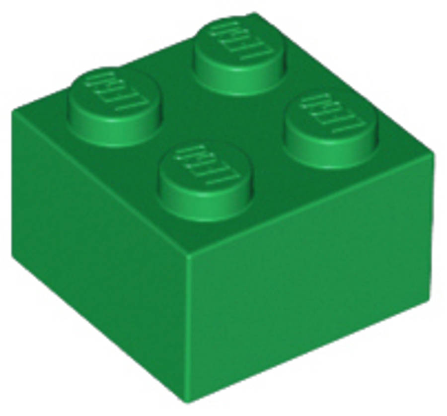 Lego (N) ~ Brick 2 x 2 ~ [Green]