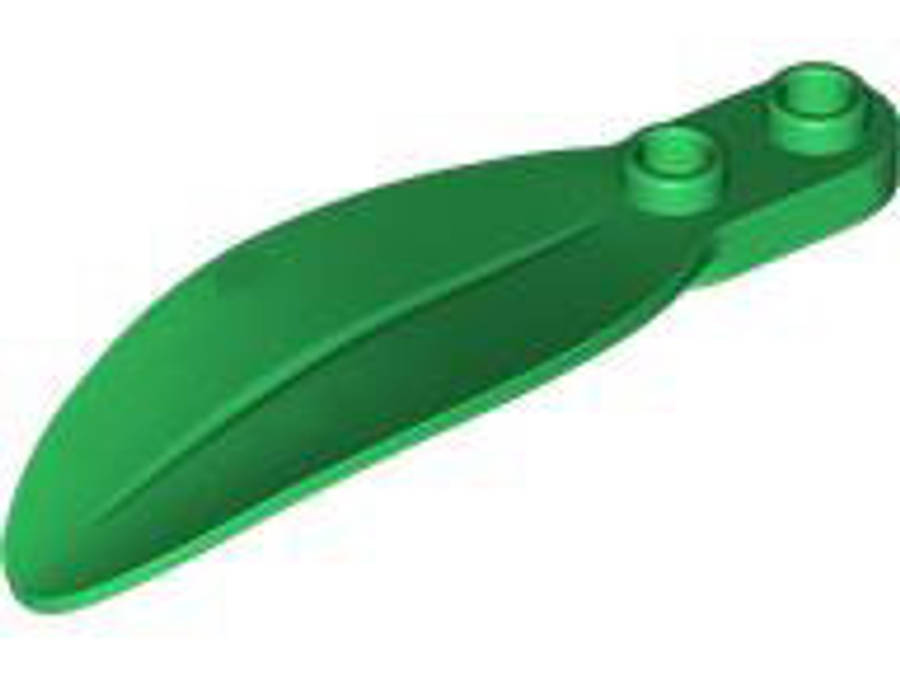 Lego (N) ~ Plant Plate Round 1 x 2 with Rounded Leaf ~ [Green]