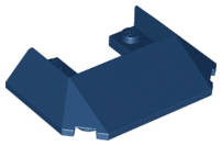 Lego (N) ~ Wedge 6 x 4 Cutout (Train Roof) with 5 Large Bottom Tubes ~ [Dark Blue]