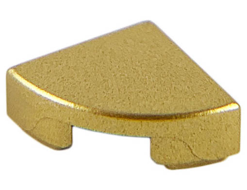 Lego NEW - Tile Round 1 x 1 Quarter~ [Metallic Gold]