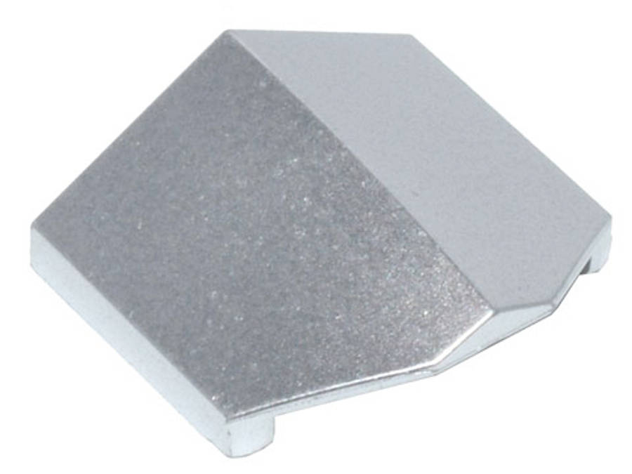 Lego (N) ~ Slope Curved 33 2 x 2 Double / Inverted ~ [Metallic Silver]
