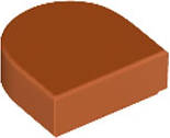 Lego (N) ~ Tile Round 1 x 1 Half Circle Extended ~ [Dark Orange]