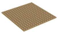 Lego (N) ~ Plate 16 x 16 ~ [Dark Tan]