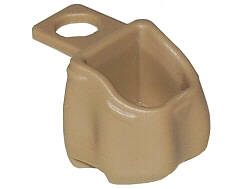 Lego (N) ~ Minifigure Backpack / Bag Open ~ [Dark Tan]