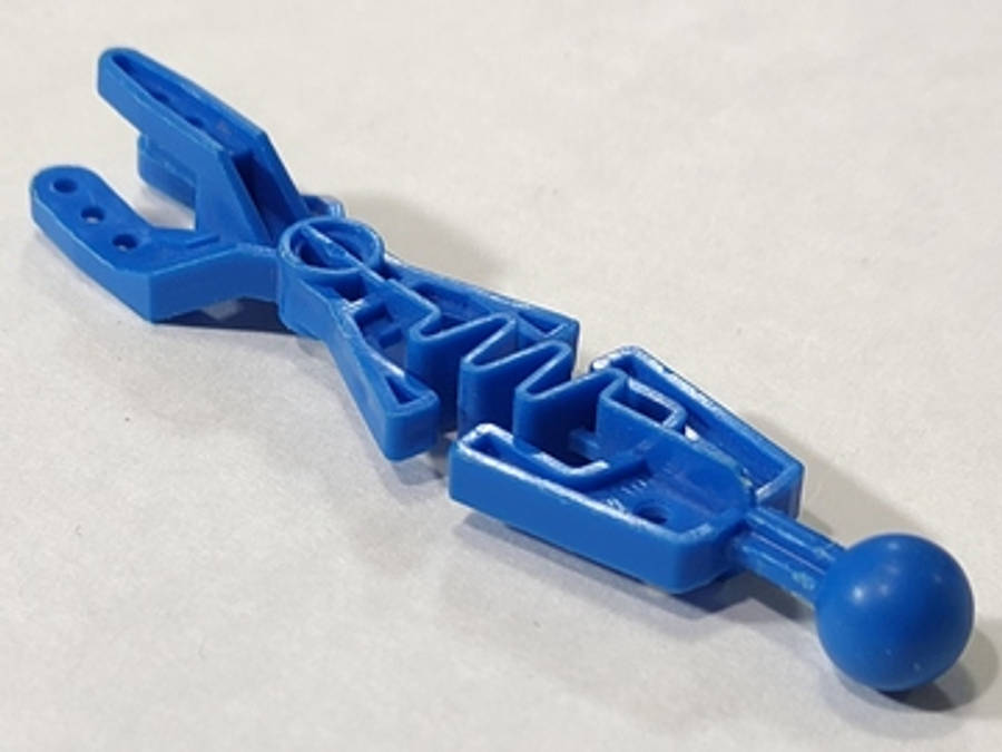 Lego Used - Technic Throwbot Arm Forked with Flexible Center and Ball Joint~ [Blue]