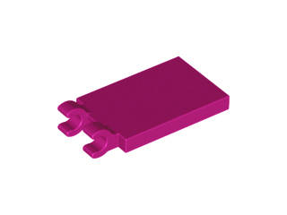 Lego (N) ~ Tile Modified 2 x 3 with 2 Open O Clips ~ [Magenta]