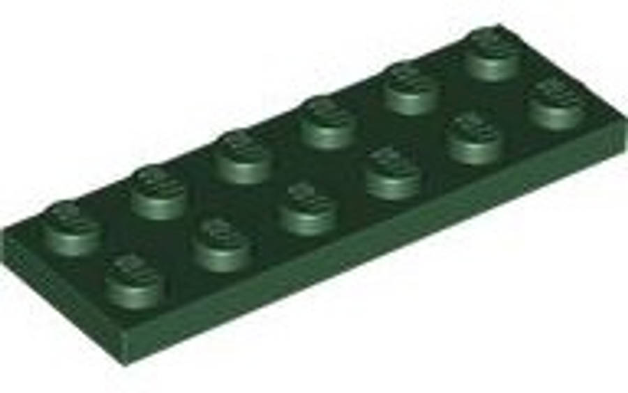 Lego (N) ~ Plate 2 x 6 ~ [Dark Green]