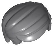 Lego NEW - Dark Bluish Gray Minifigure Hair Combed Sideways with Short Sideburns