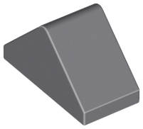 Lego (N) ~ Slope 45 2 x 1 Double with Bottom Stud Holder ~ [Dark Bluish Gray]