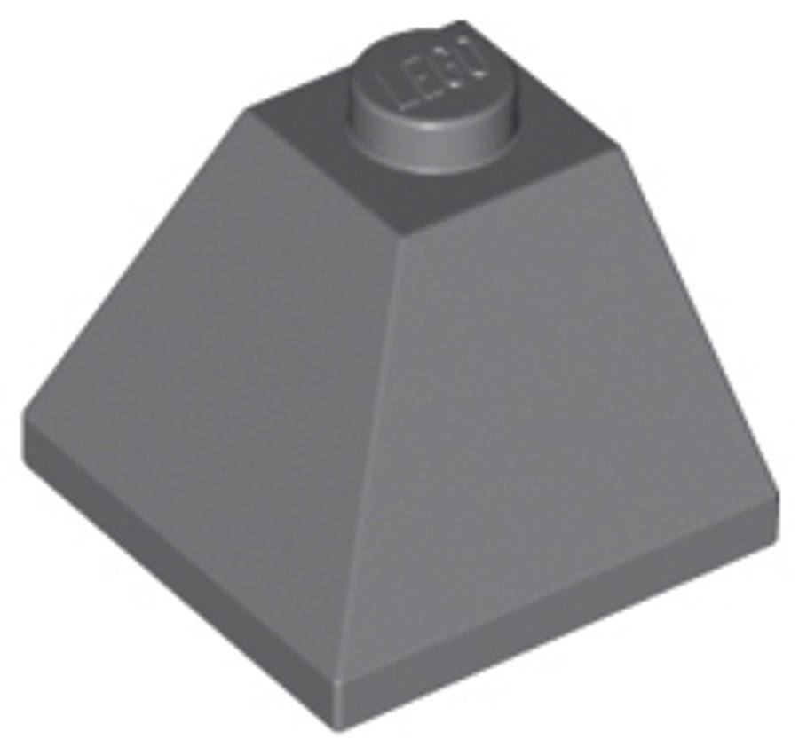 Lego (N) ~ Slope 45 2 x 2 Double Convex Corner ~ [Dark Bluish Gray]