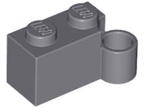 Lego (N) ~ Hinge Brick 1 x 4 Swivel Base ~ [Dark Bluish Gray]