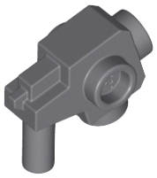 Lego (N) ~ Minifigure Weapon Gun Blaster with Studs on Sides Bottom and Front ~ [Dark Bluish Gray]