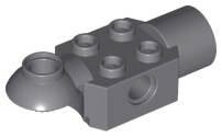 Lego Used - Technic Brick Modified 2 x 2 with Pin Hole Rotation Joint Ball Half~ [Dark Bluish Gray]