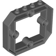 Lego (N) ~ Panel 1 x 6 x 4 1/3 with Window and 4 Pin Holes ~ [Dark Bluish Gray]