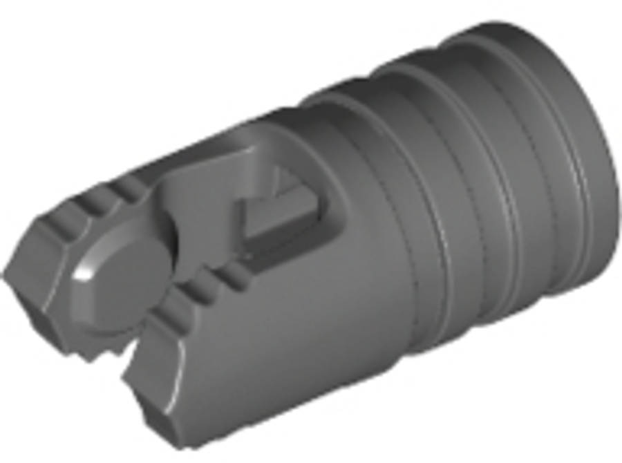 Lego (N) ~ Hinge Cylinder 1 x 2 Locking with 2 Fingers and Axle Hole on Ends w ~ [Dark Bluish Gray]