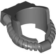 Lego Used - Minifigure Fire Helmet Breathing Hose~ [Dark Bluish Gray]