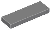 Lego (N) ~ Tile 1 x 3 ~ [Dark Bluish Gray]