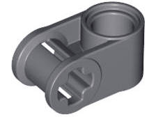 Lego (N) ~ Technic Axle and Pin Connector Perpendicular ~ [Dark Bluish Gray]